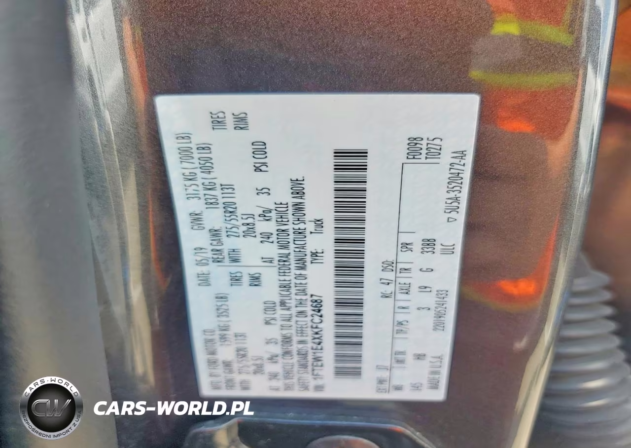 2019 Ford F150 Supercrew VIN:1FTEW1E4XKFC24687 - 12