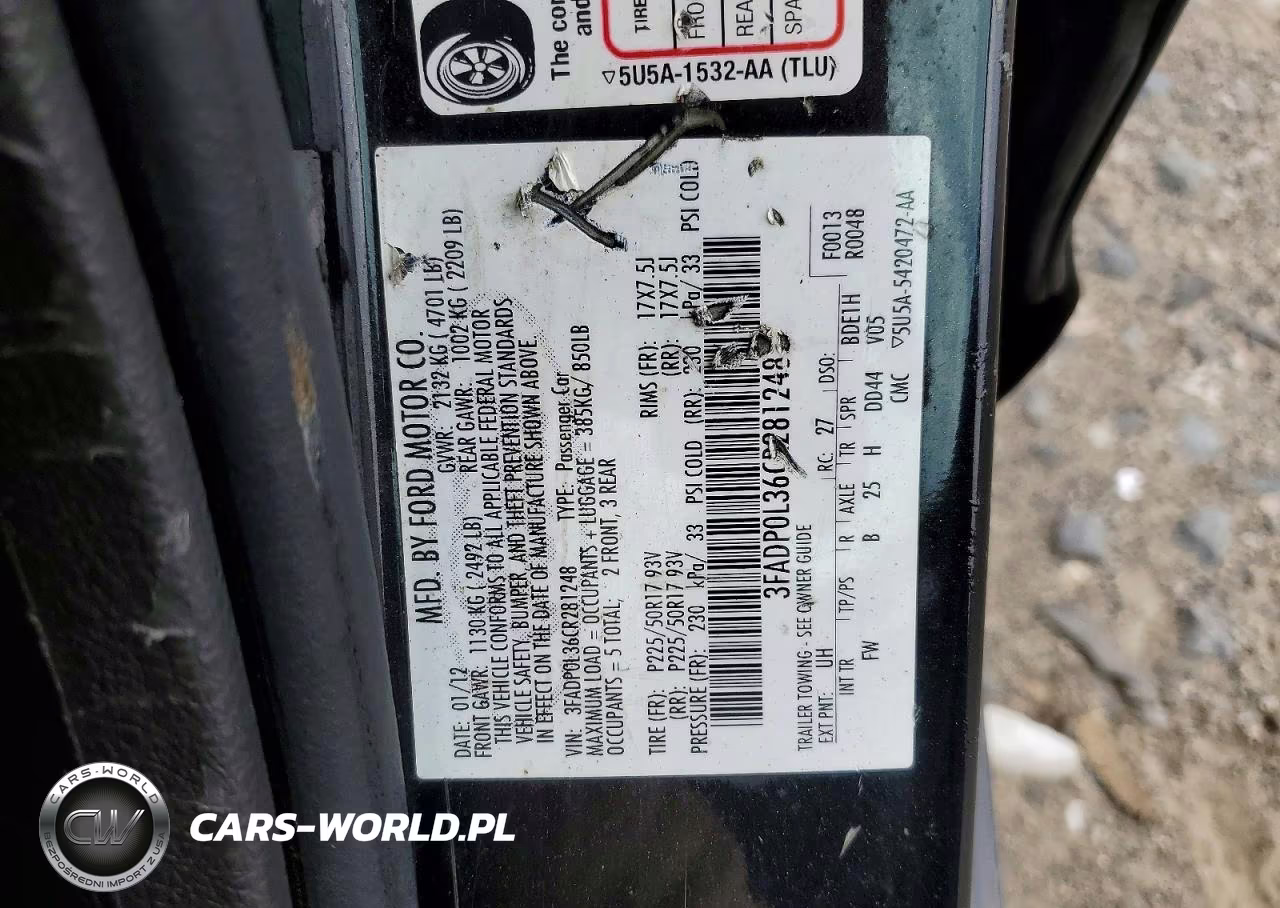 2012 Ford Fusion Hybrid VIN:3FADP0L36CR281248 - 12
