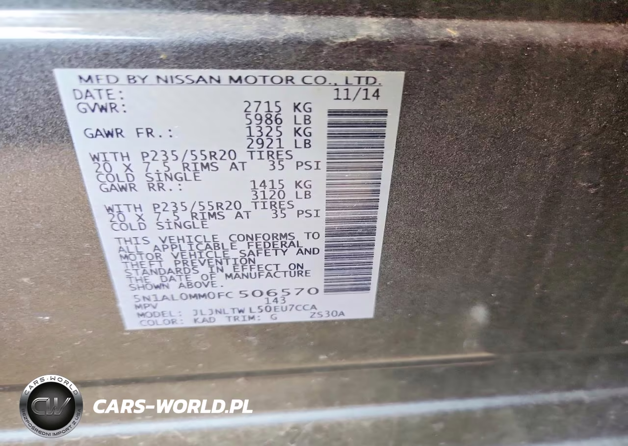 2015 Infiniti Qx60 Base VIN:5N1AL0MM0FC506570 - 13