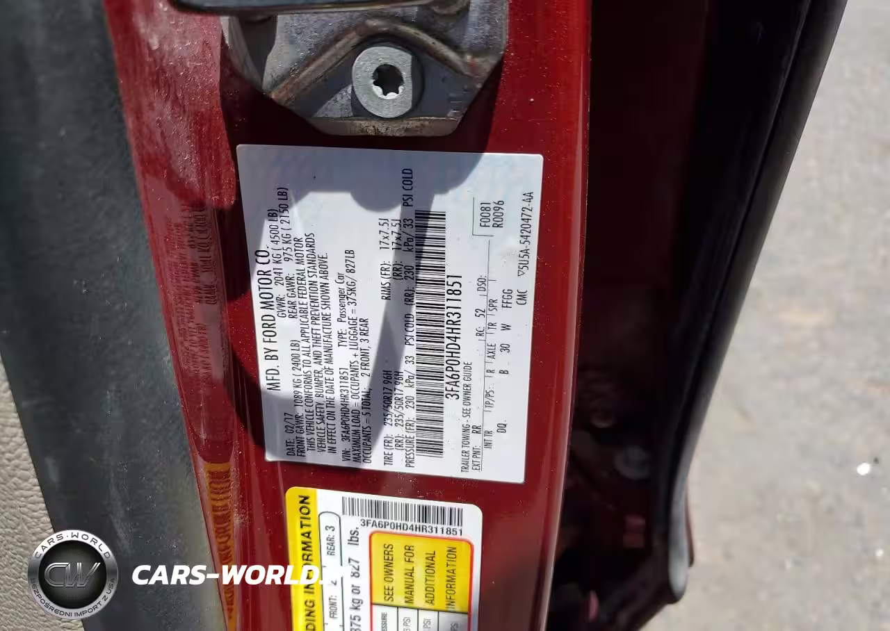 2017 Ford Fusion Se VIN:3FA6P0HD4HR311851 - 12