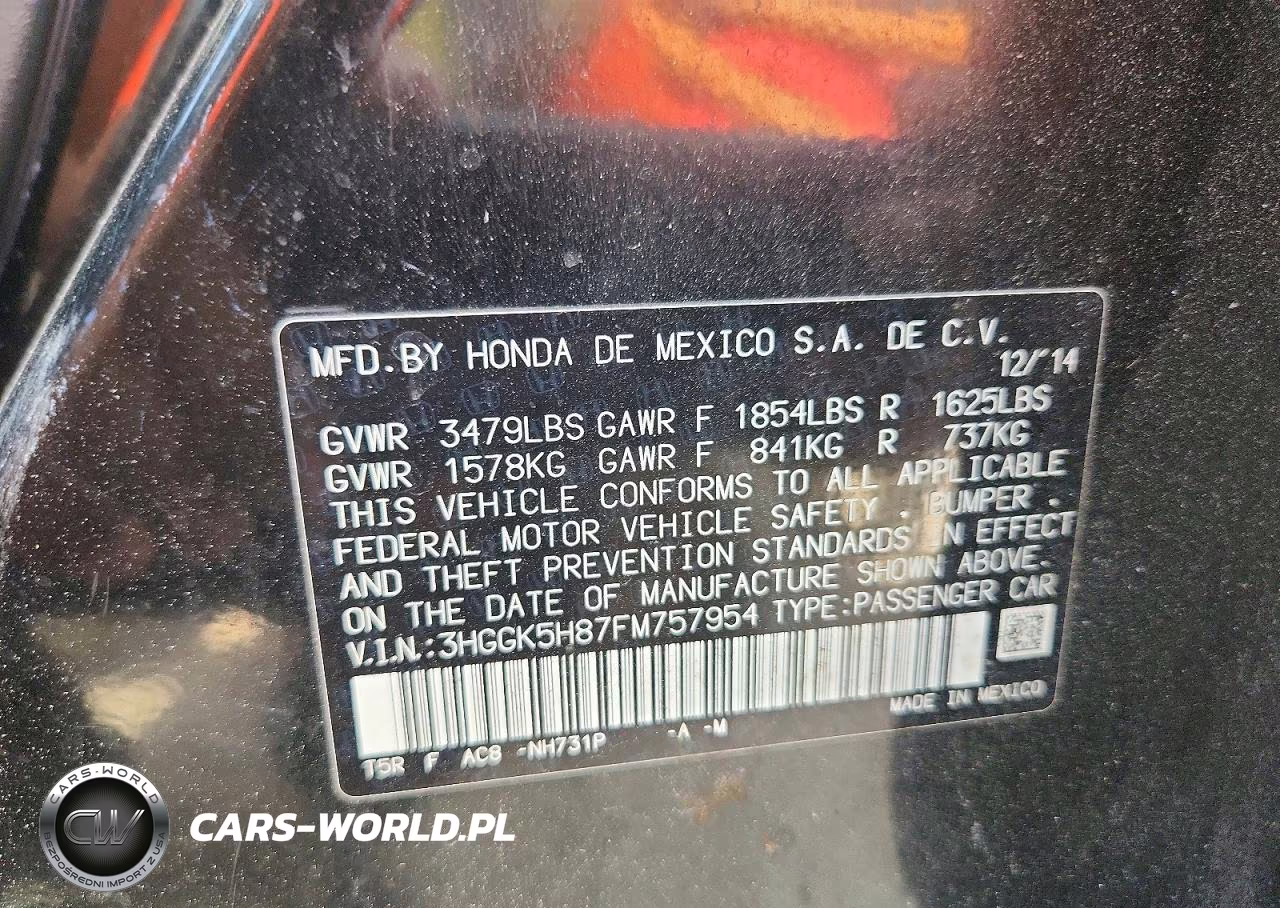 2015 Honda Fit Ex VIN:3HGGK5H87FM757954 - 12