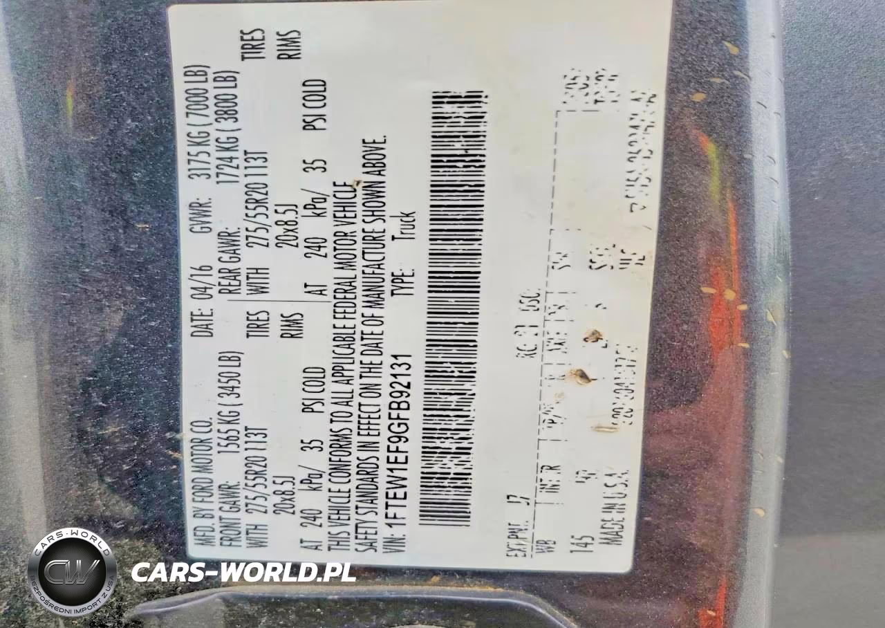 2016 Ford F150 Supercrew VIN:1FTEW1EF9GFB92131 - 12