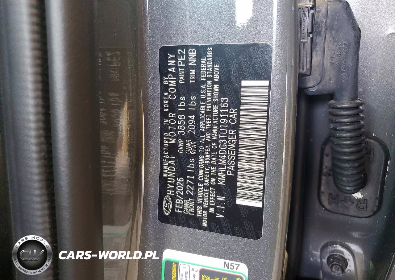 2026 Hyundai Elantra Sel Sport VIN:KMHLM4DG3TU191163 - 13