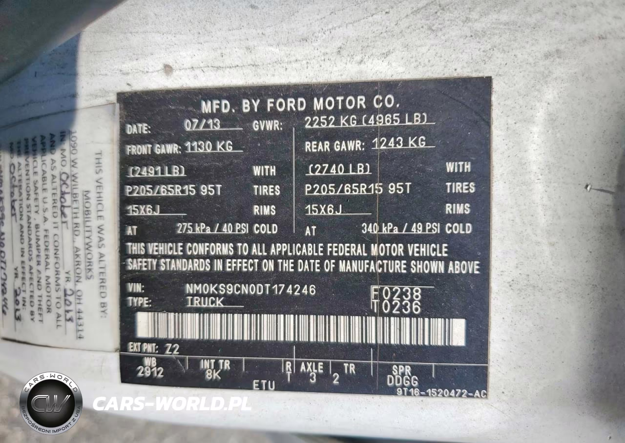2013 Ford Transit Connect Xlt Premium VIN:NM0KS9CN0DT174246 - 13
