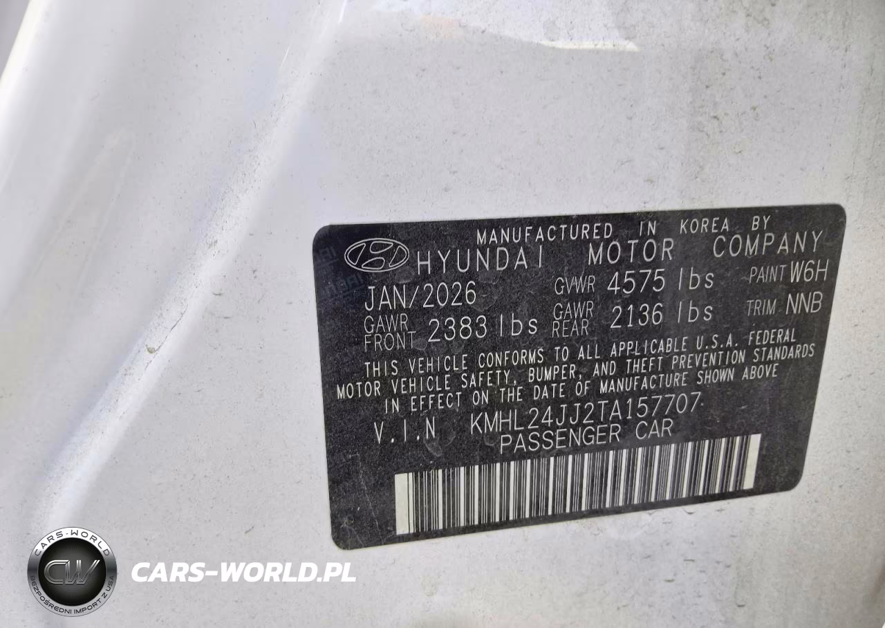 2026 Hyundai Sonata Hybrid Blue VIN:KMHL24JJ2TA157707 - 12