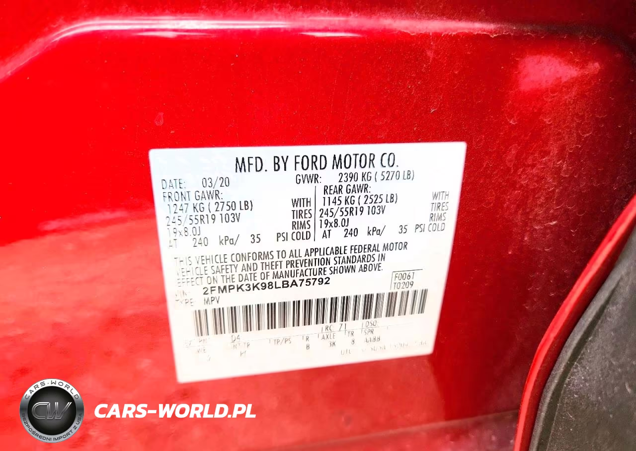 2020 Ford Edge Titanium VIN:2FMPK3K98LBA75792 - 13