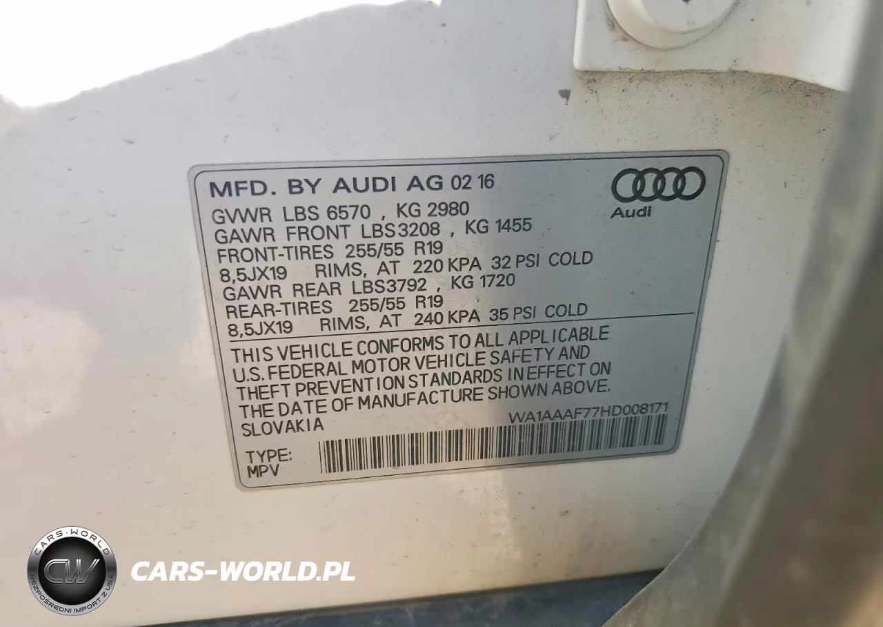2017 Audi Q7 Premium VIN:WA1AAAF77HD008171 - 13