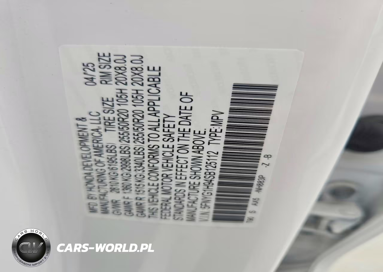 2025 Honda Pilot Black VIN:5FNYG1H94SB125112 - 13
