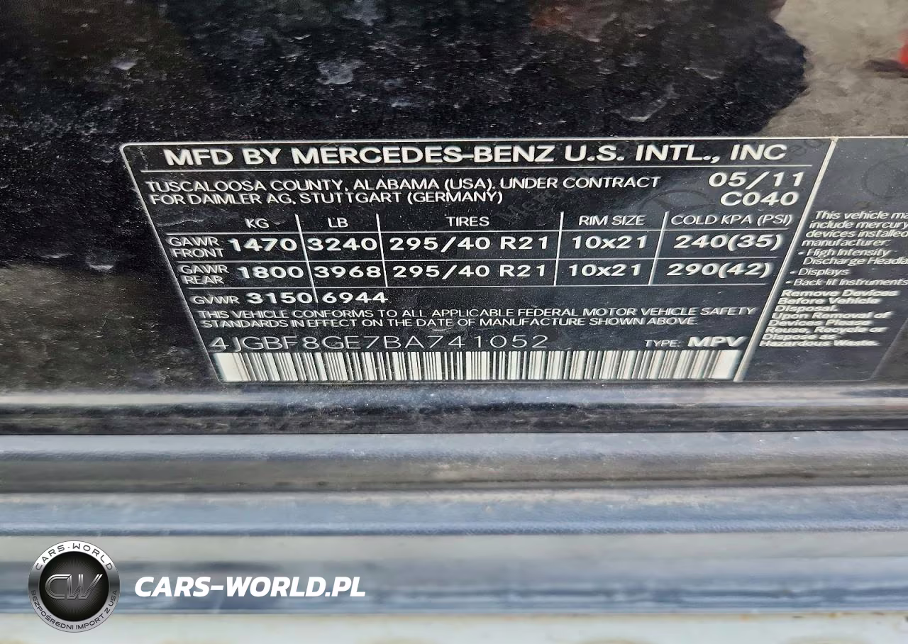 2011 Mercedes-Benz Gl 550 4Matic VIN:4JGBF8GE7BA741052 - 13
