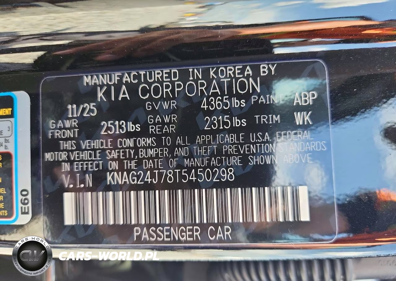 2026 Kia K5 Lxs VIN:KNAG24J78T5450298 - 12