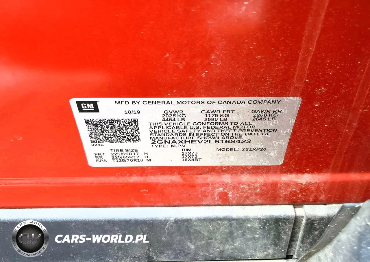 2020 Chevrolet Equinox Ls VIN:2GNAXHEV2L6168423 - 12