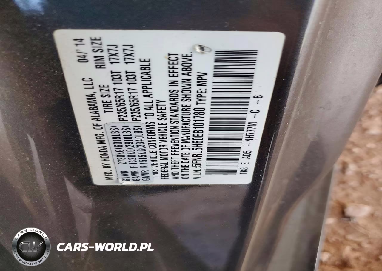 2014 Honda Odyssey Exl VIN:5FNRL5H60EB101780 - 12