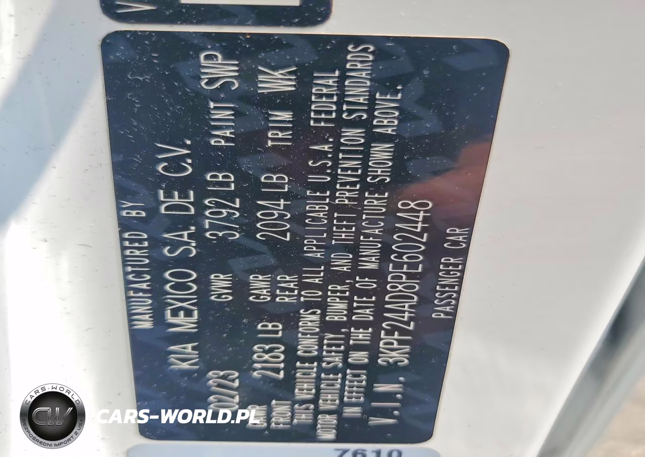 2023 KIA FORTE LX VIN:3KPF24AD8PE602448 - 12