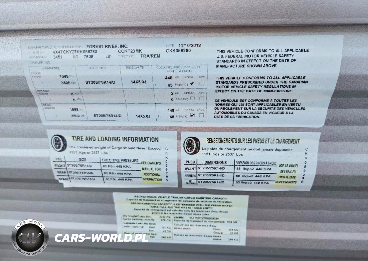2019 Forest River Grey Wolf Camper VIN:4X4TCKY27KK059280 - 10
