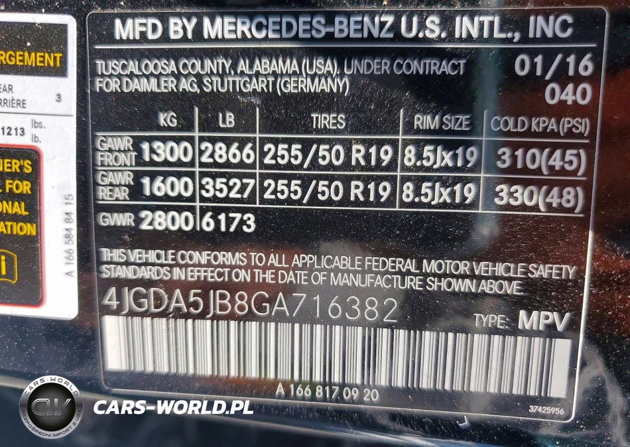 2016 Mercedes-Benz Gle 350 VIN:4JGDA5JB8GA716382 - 13
