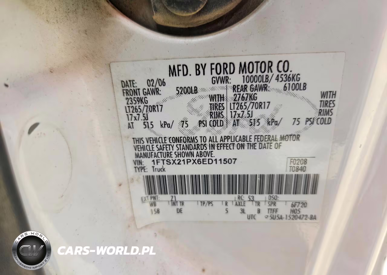 2006 Ford F250 Super Duty VIN:1FTSX21PX6ED11507 - 12