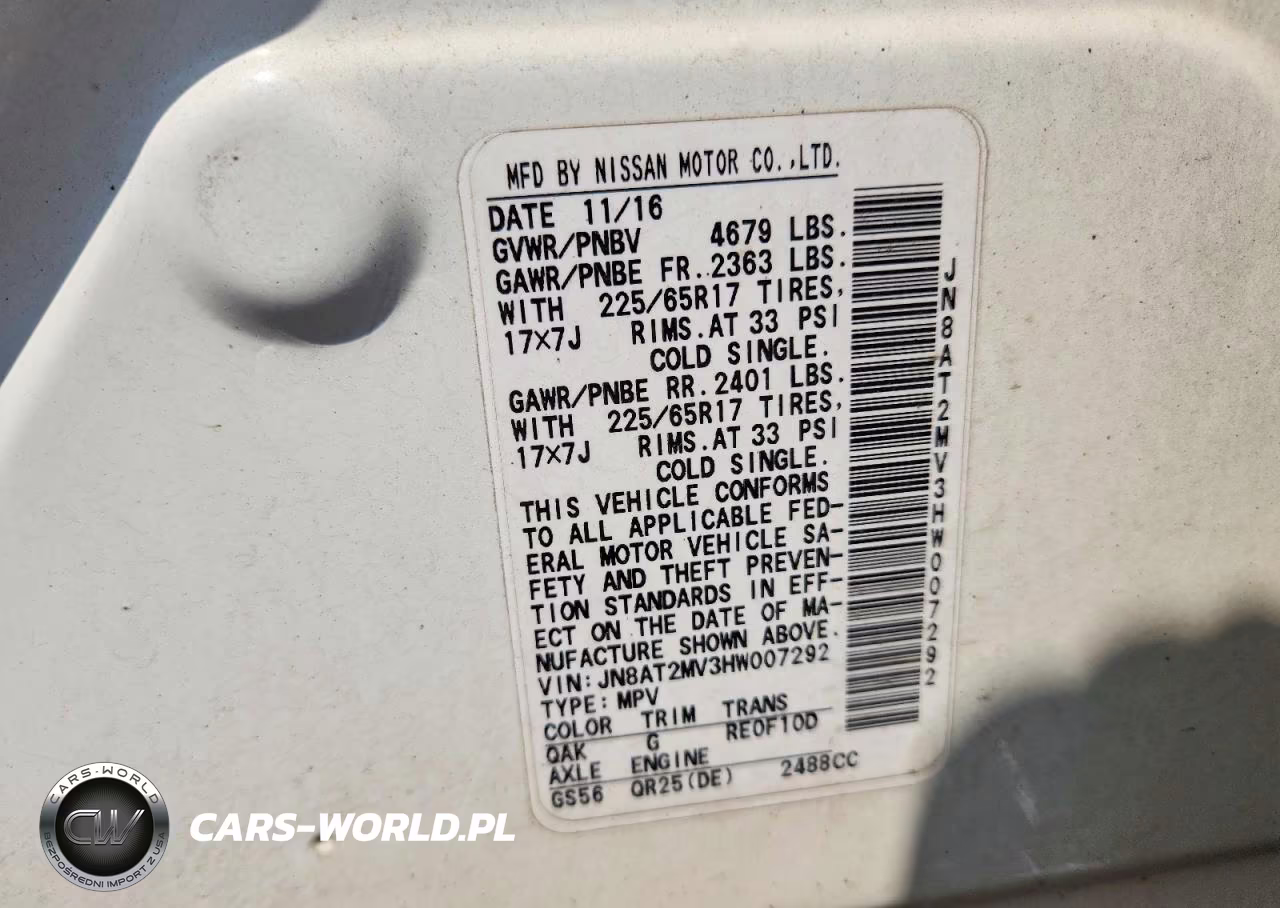 2017 Nissan Rogue S VIN:JN8AT2MV3HW007292 - 14