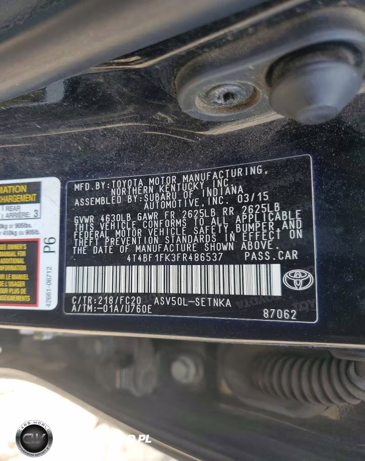 2015 Toyota Camry Le VIN:4T4BF1FK3FR486537 - 12