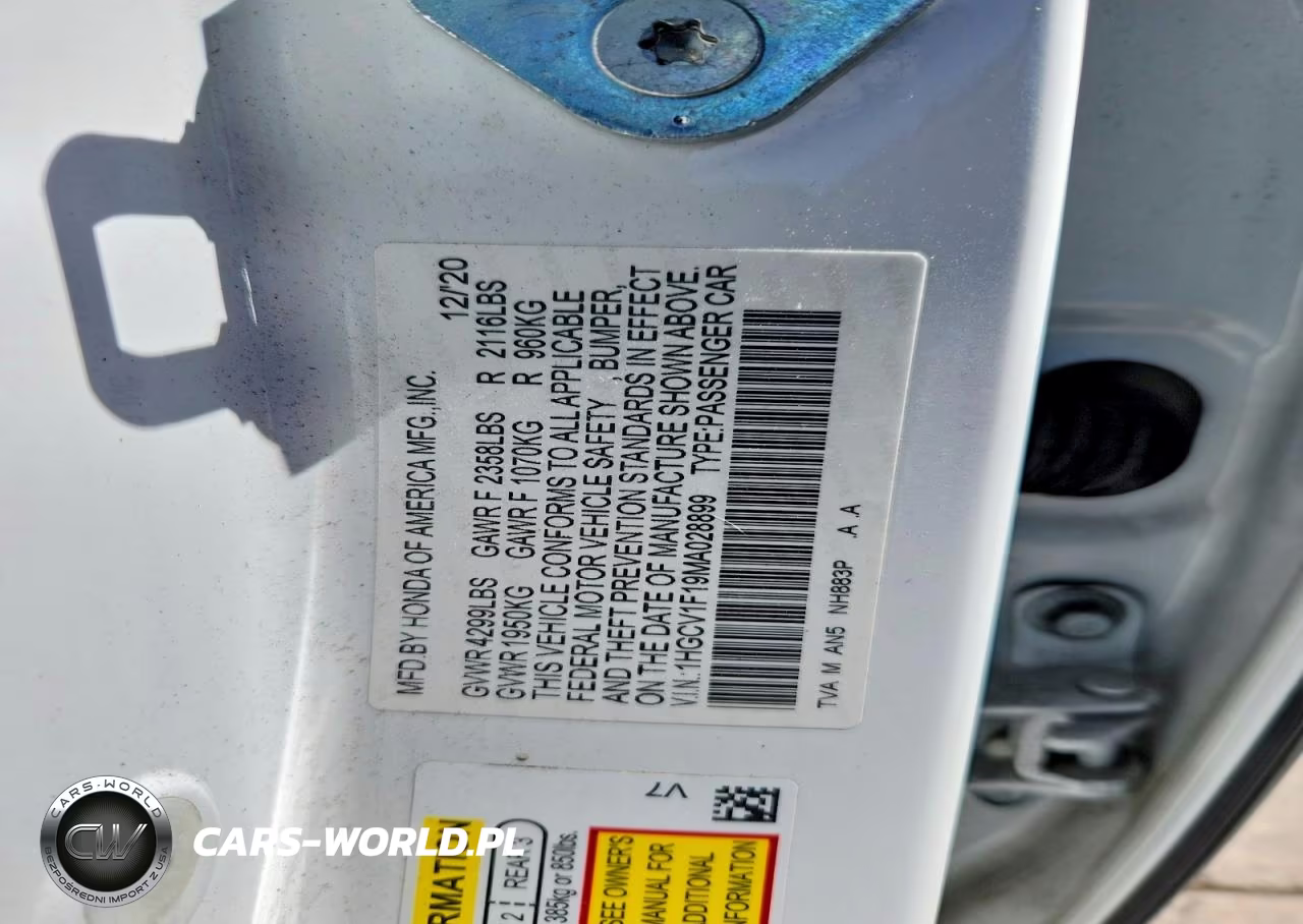 2021 Honda Accord Lx VIN:1HGCV1F19MA028899 - 13