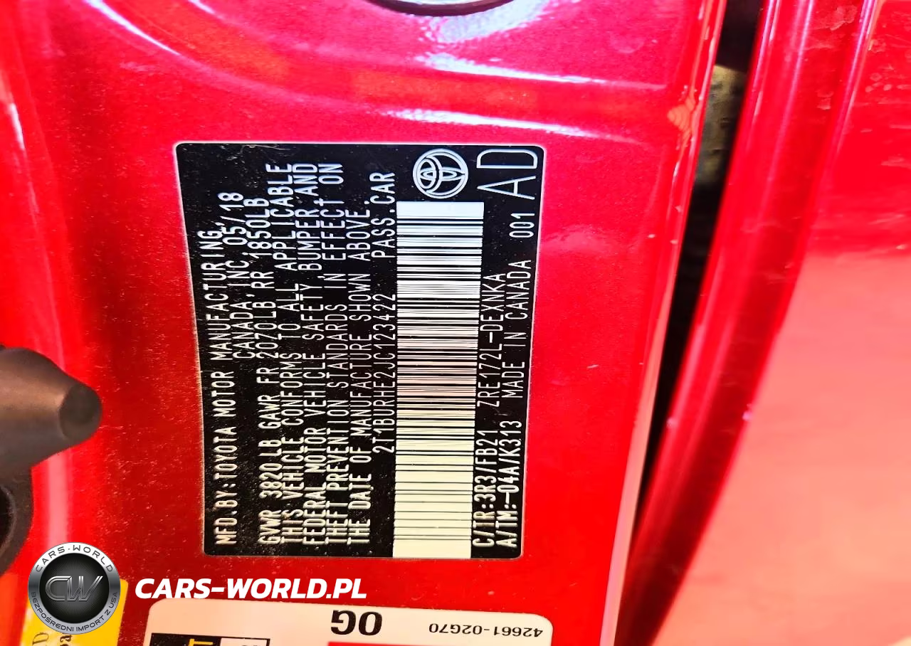 2018 Toyota Corolla Le VIN:2T1BURHE2JC123422 - 12