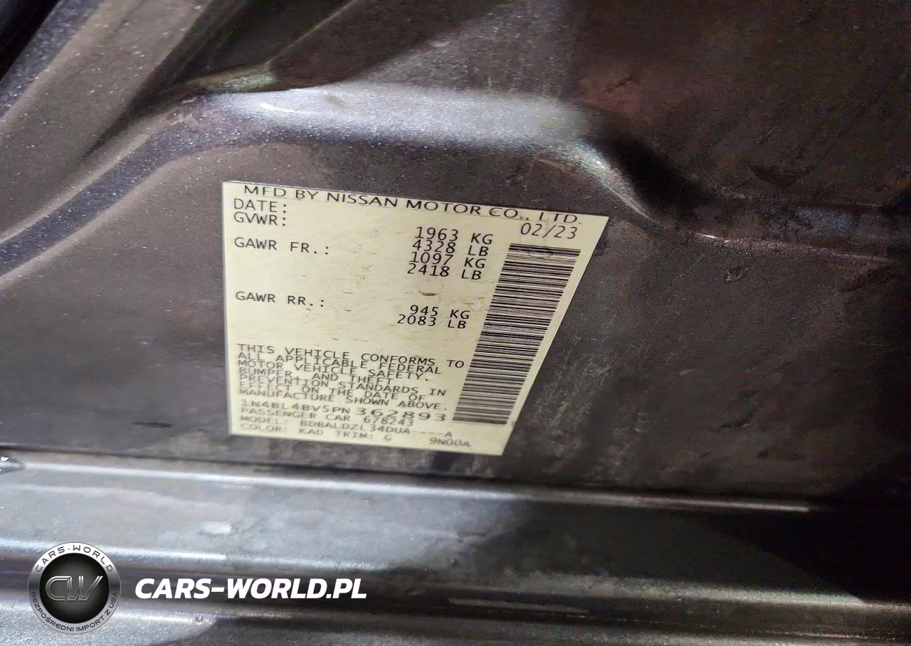2023 Nissan Altima S VIN:1N4BL4BV5PN362893 - 12