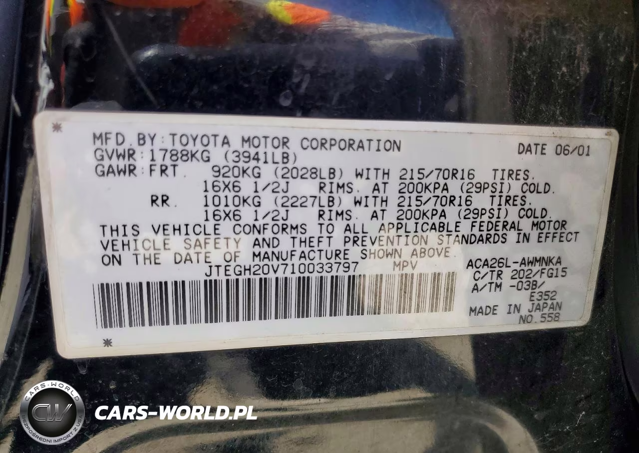2001 Toyota Rav4 Base VIN:JTEGH20V710033797 - 13
