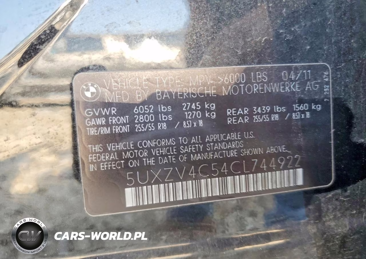 2012 BMW X5 xDrive35I VIN:5UXZV4C54CL744922 - 13