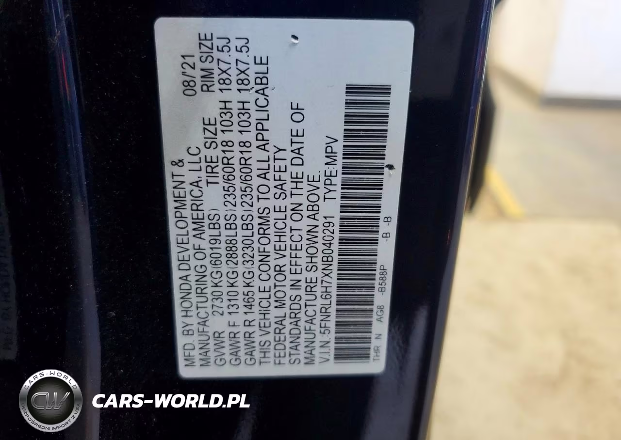 2022 Honda Odyssey Exl VIN:5FNRL6H7XNB040291 - 13