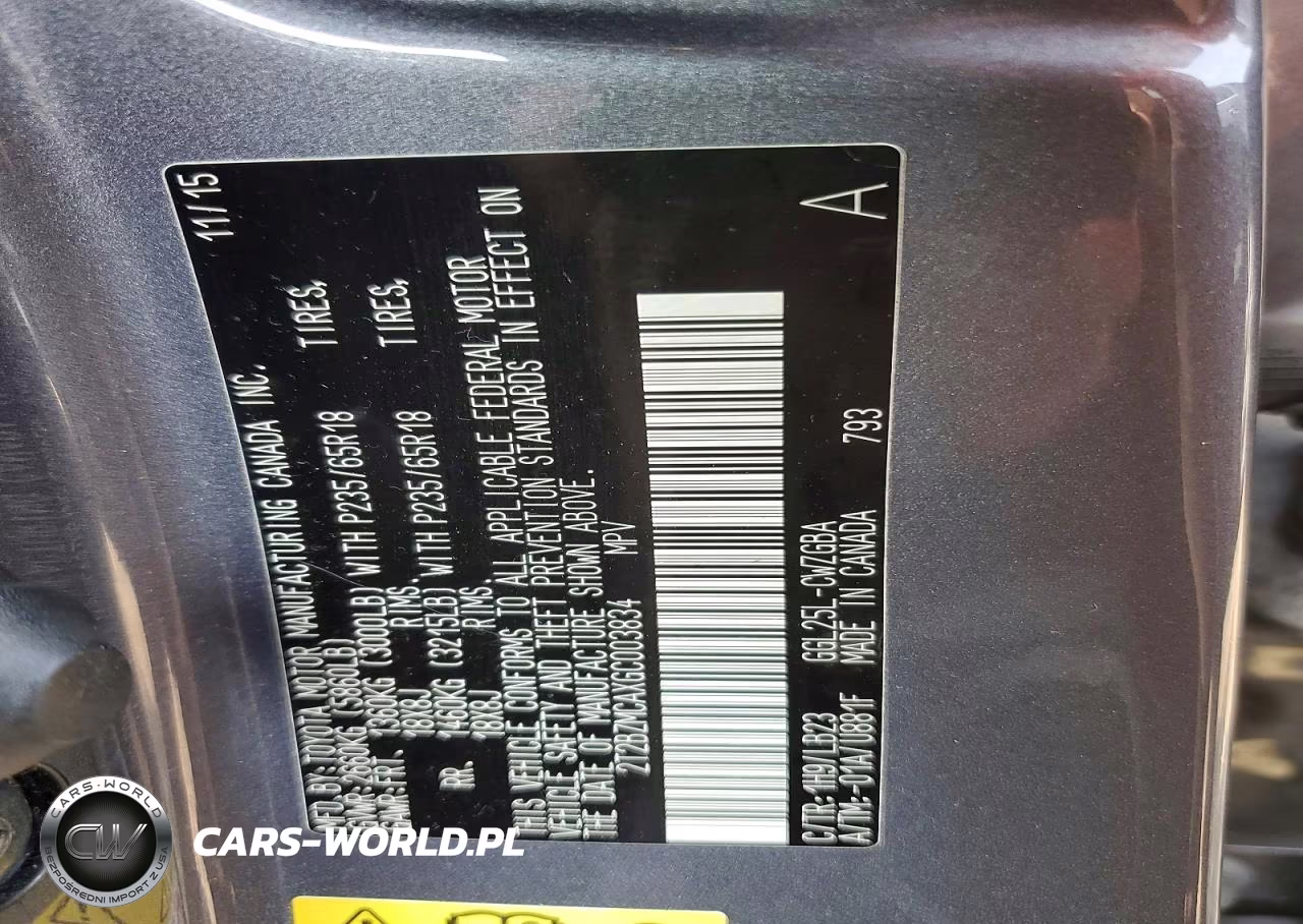 2016 Lexus Rx 350 Base VIN:2T2BZMCAXGC003834 - 12