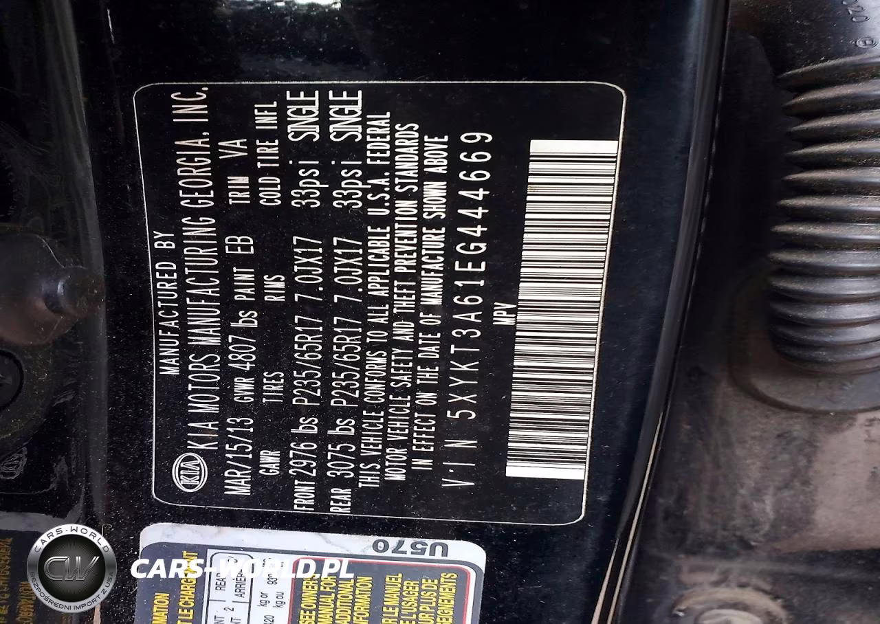2014 Kia Sorento Lx VIN:5XYKT3A61EG444669 - 12