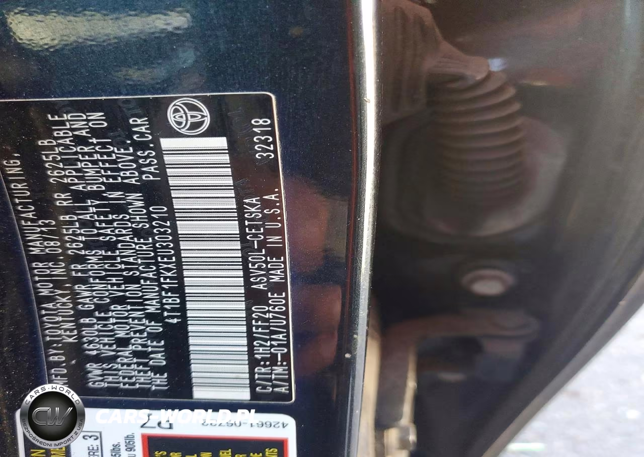 2014 Toyota Camry Se VIN:4T1BF1FKXEU303210 - 12
