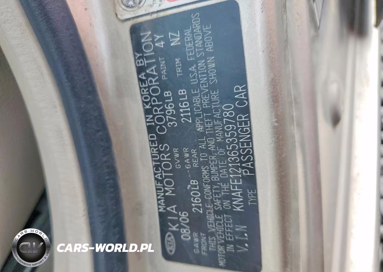 2006 Kia Spectra Ex VIN:KNAFE121365359780 - 13