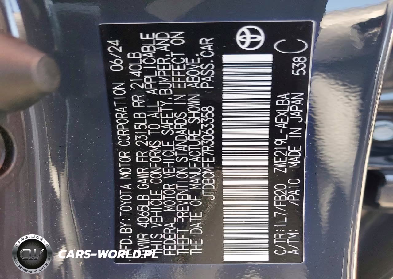 2024 Toyota Corolla Hybrid Le VIN:JTDBCMFE7R3063358 - 12