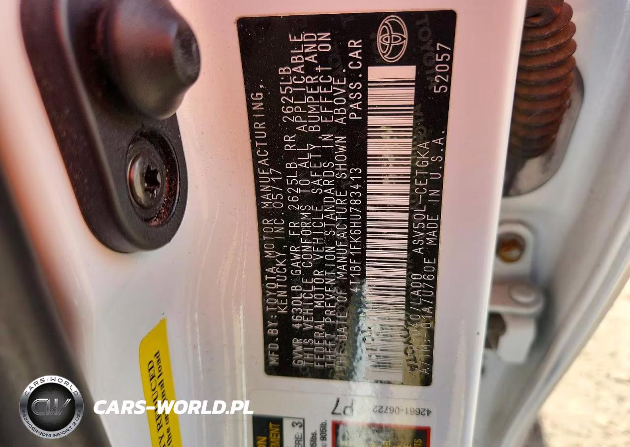 2017 Toyota Camry Xle VIN:4T1BF1FK6HU783413 - 12