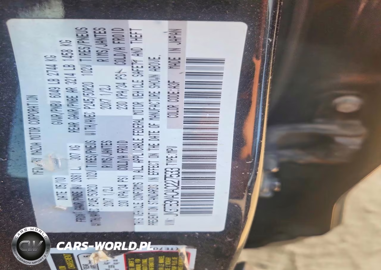 2010 Mazda Cx-9 VIN:JM3TB3MA0A0227533 - 12