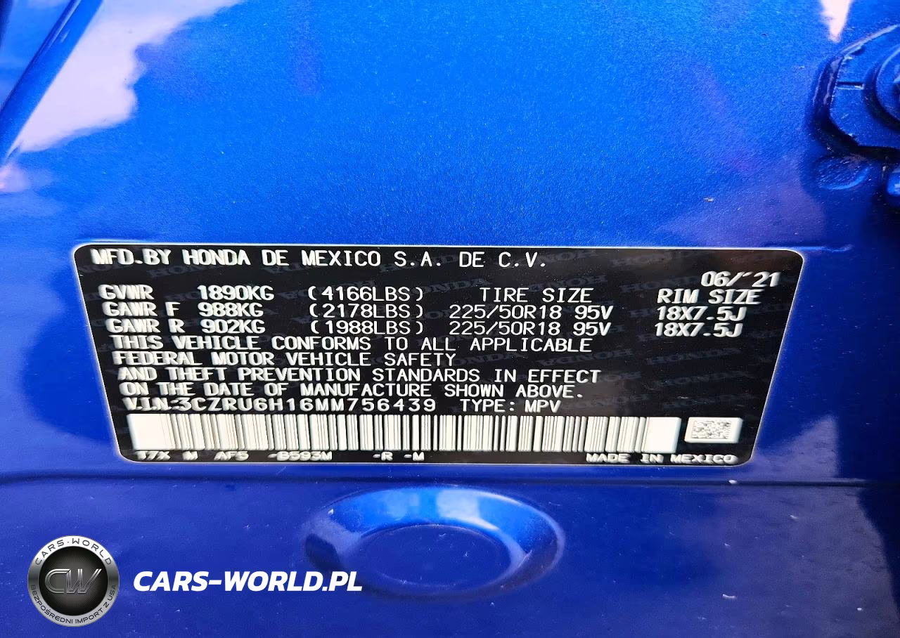 2021 Honda Hr-V Sport VIN:3CZRU6H16MM756439 - 13