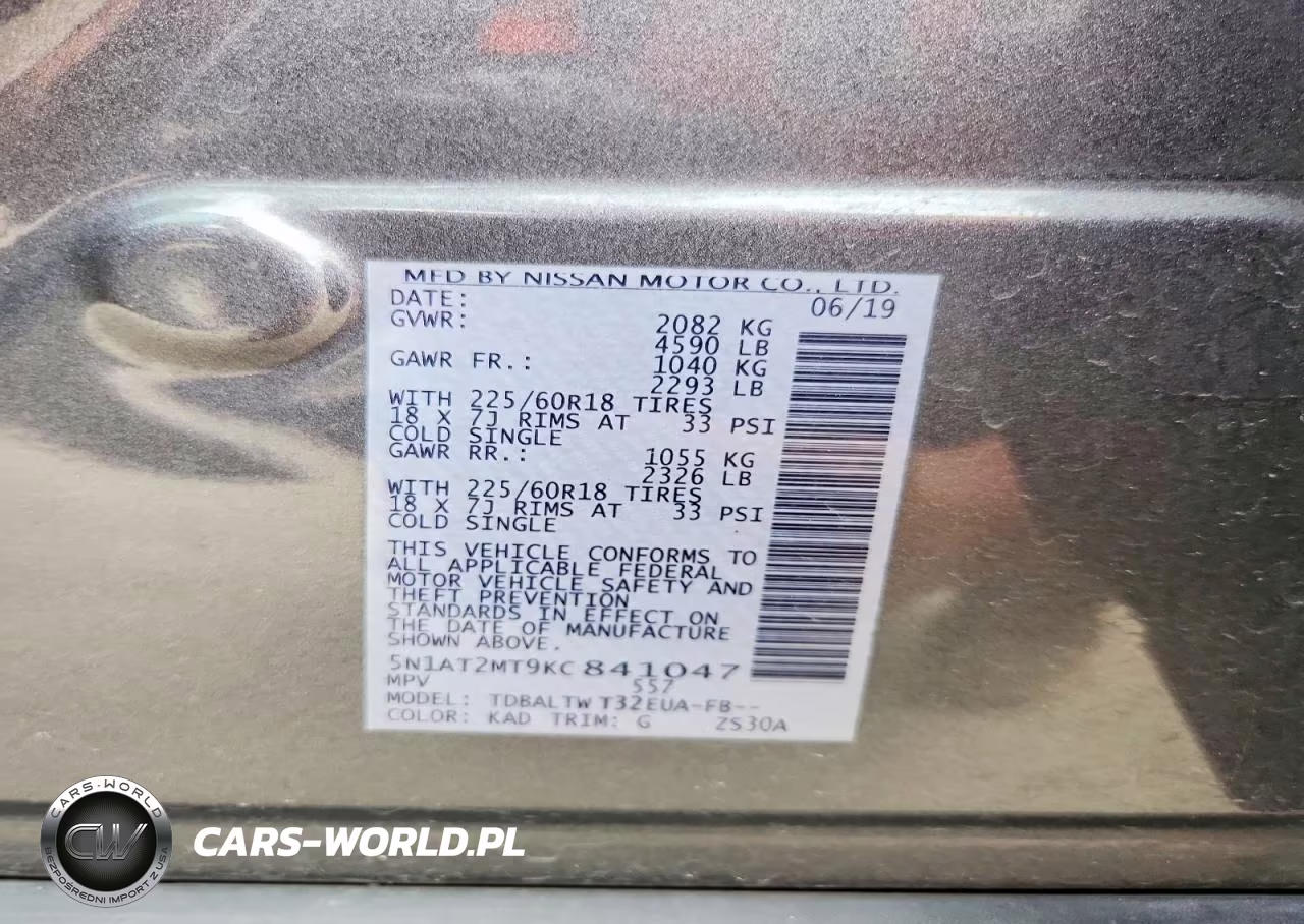 2019 Nissan Rogue Sv VIN:5N1AT2MT9KC841047 - 13
