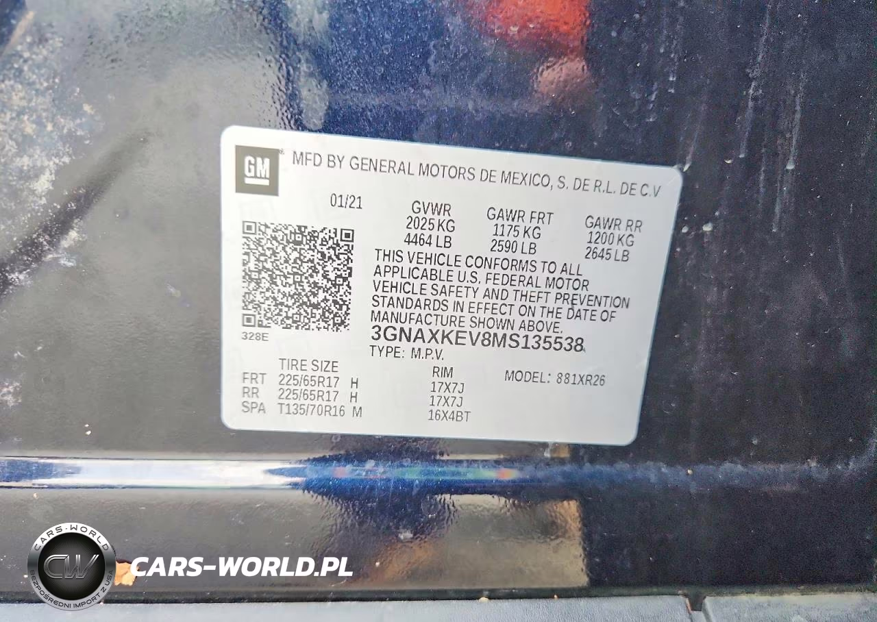 2021 Chevrolet Equinox Lt VIN:3GNAXKEV8MS135538 - 13
