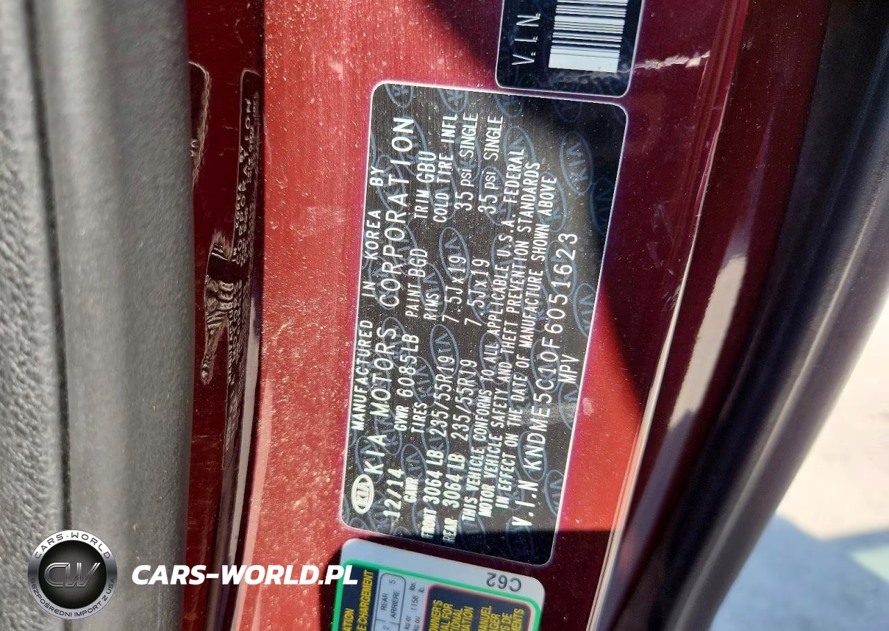 2015 Kia Sedona Sxl VIN:KNDME5C10F6051623 - 13