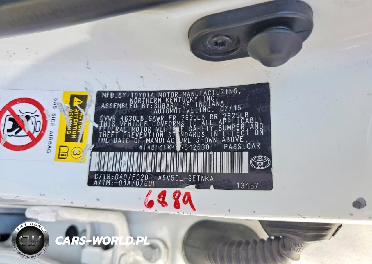 2015 Toyota Camry Le VIN:4T4BF1FK4FR512630 - 12