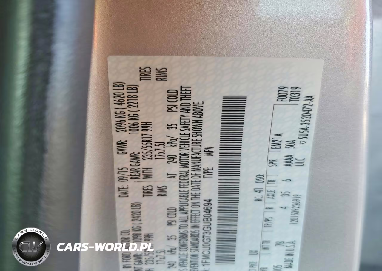 2016 Ford Escape Se VIN:1FMCU0G73GUB04694 - 13