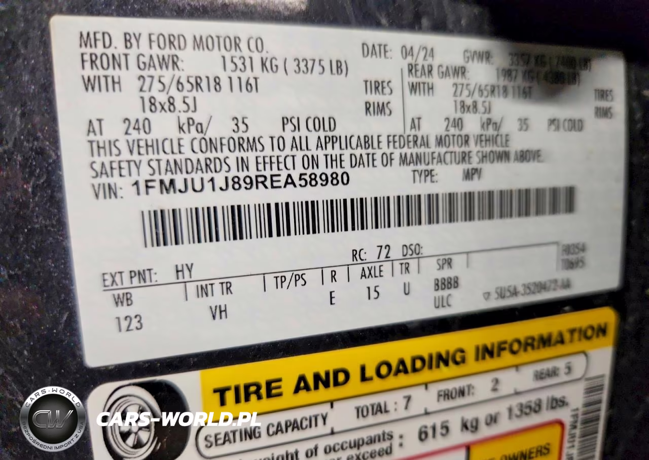 2024 Ford Expedition Xlt VIN:1FMJU1J89REA58980 - 13