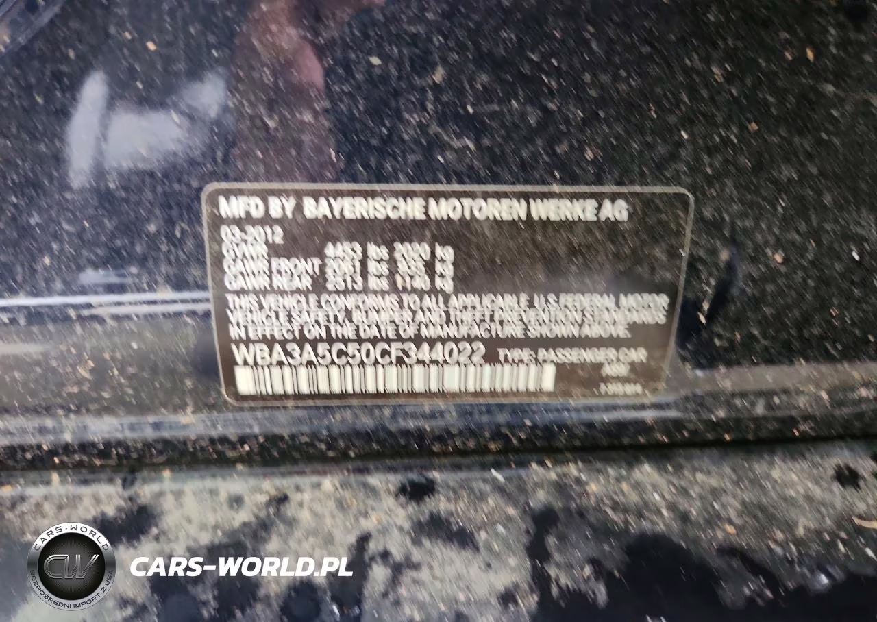 2012 BMW 328 I VIN:WBA3A5C50CF344022 - 12