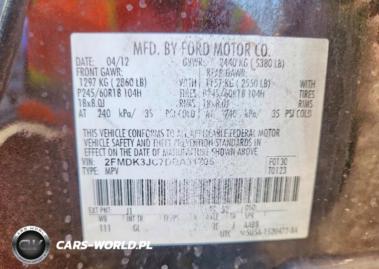 2013 Ford Edge Sel VIN:2FMDK3JC7DBA31705 - 13