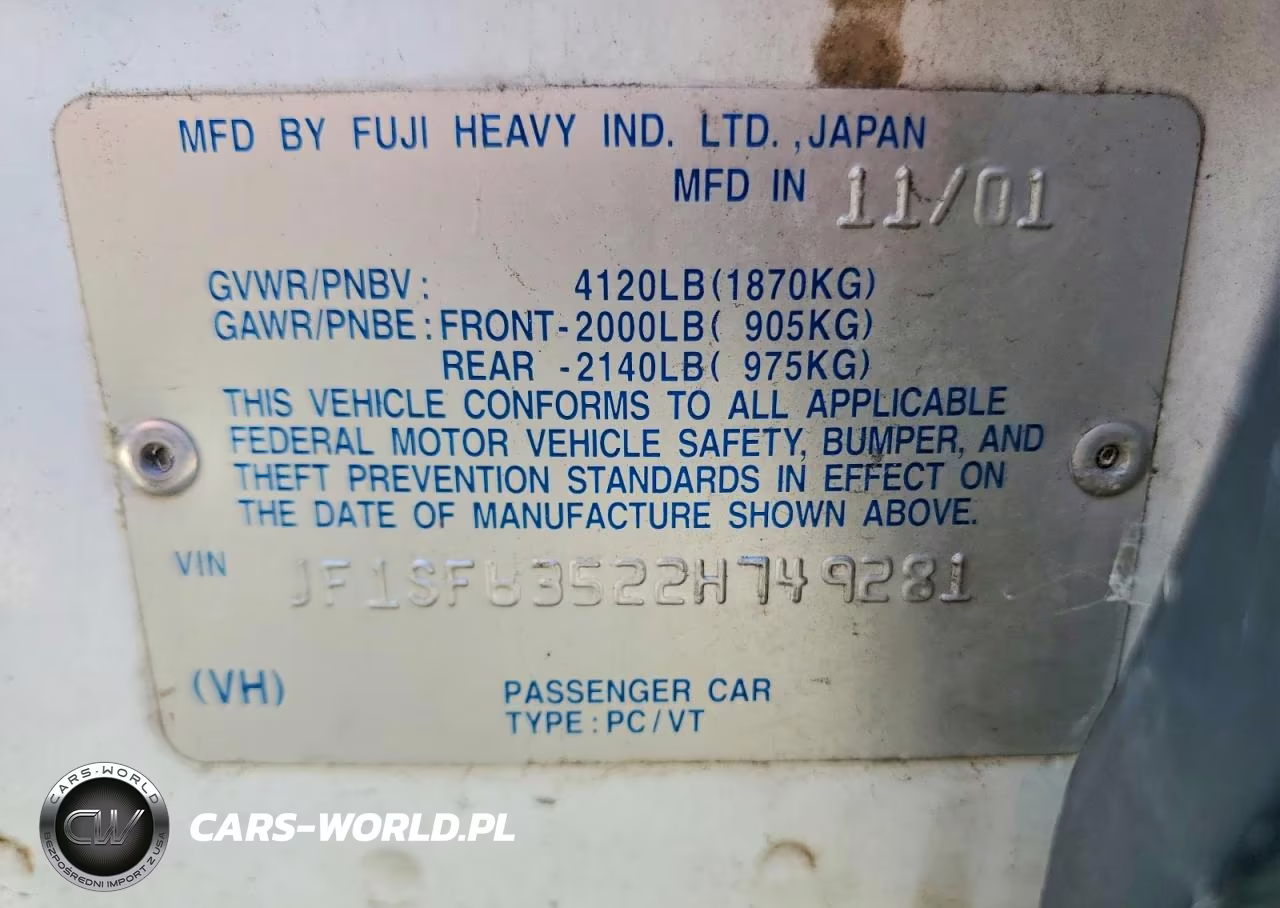 2002 Subaru Forester L VIN:JF1SF63522H749281 - 12