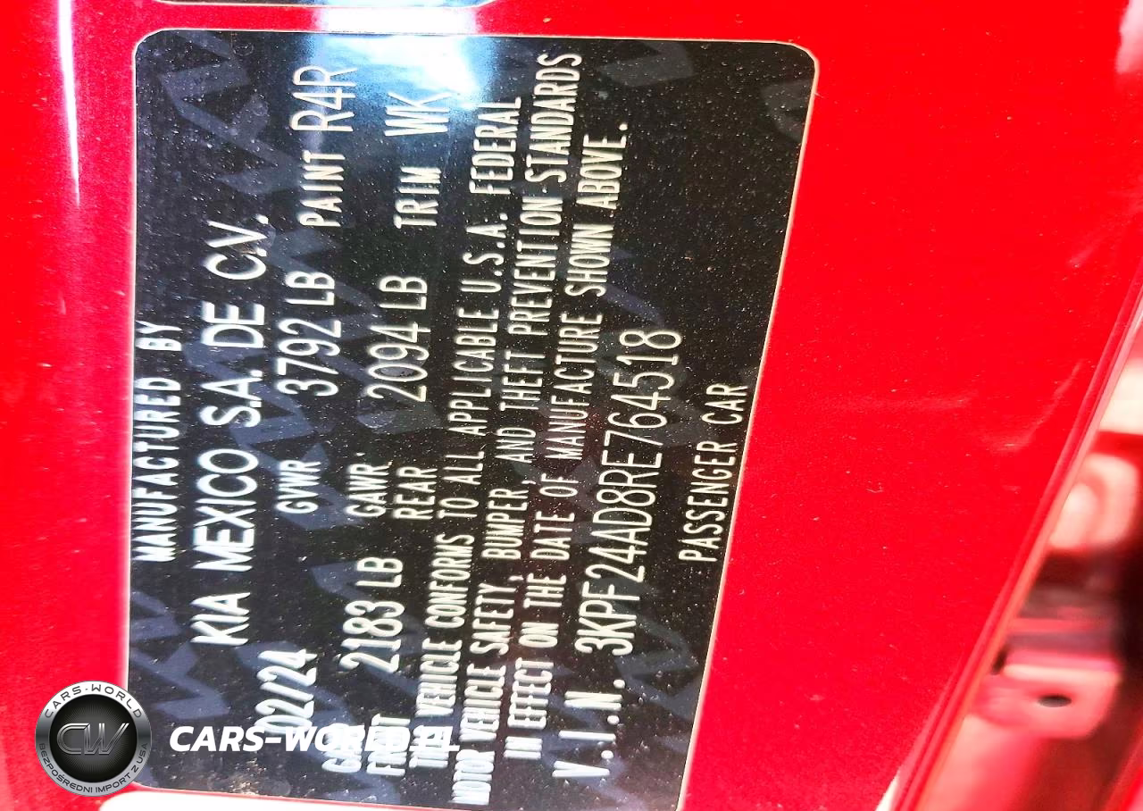 2024 Kia Forte Lxs VIN:3KPF24AD8RE764518 - 13