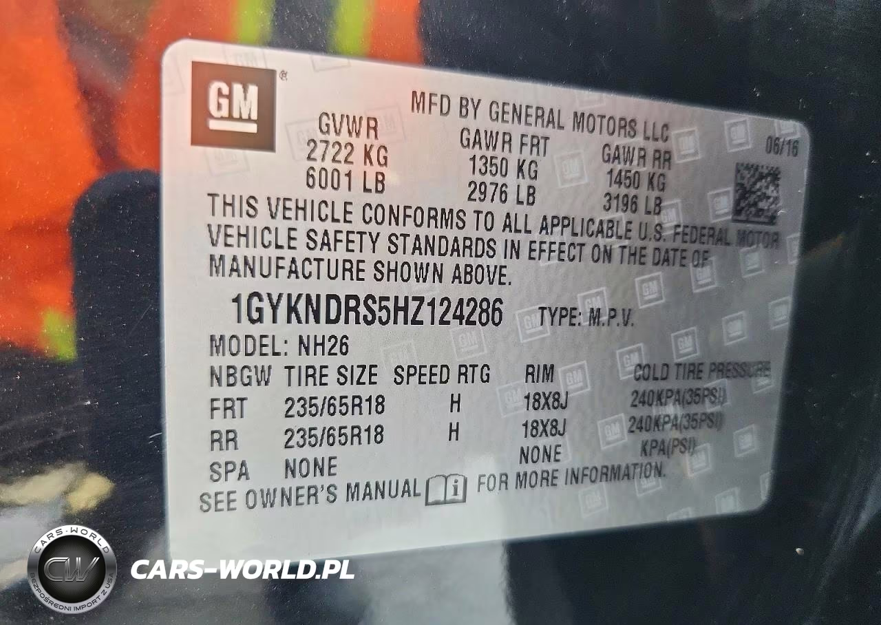 2017 Cadillac Xt5 Luxury VIN:1GYKNDRS5HZ124286 - 13