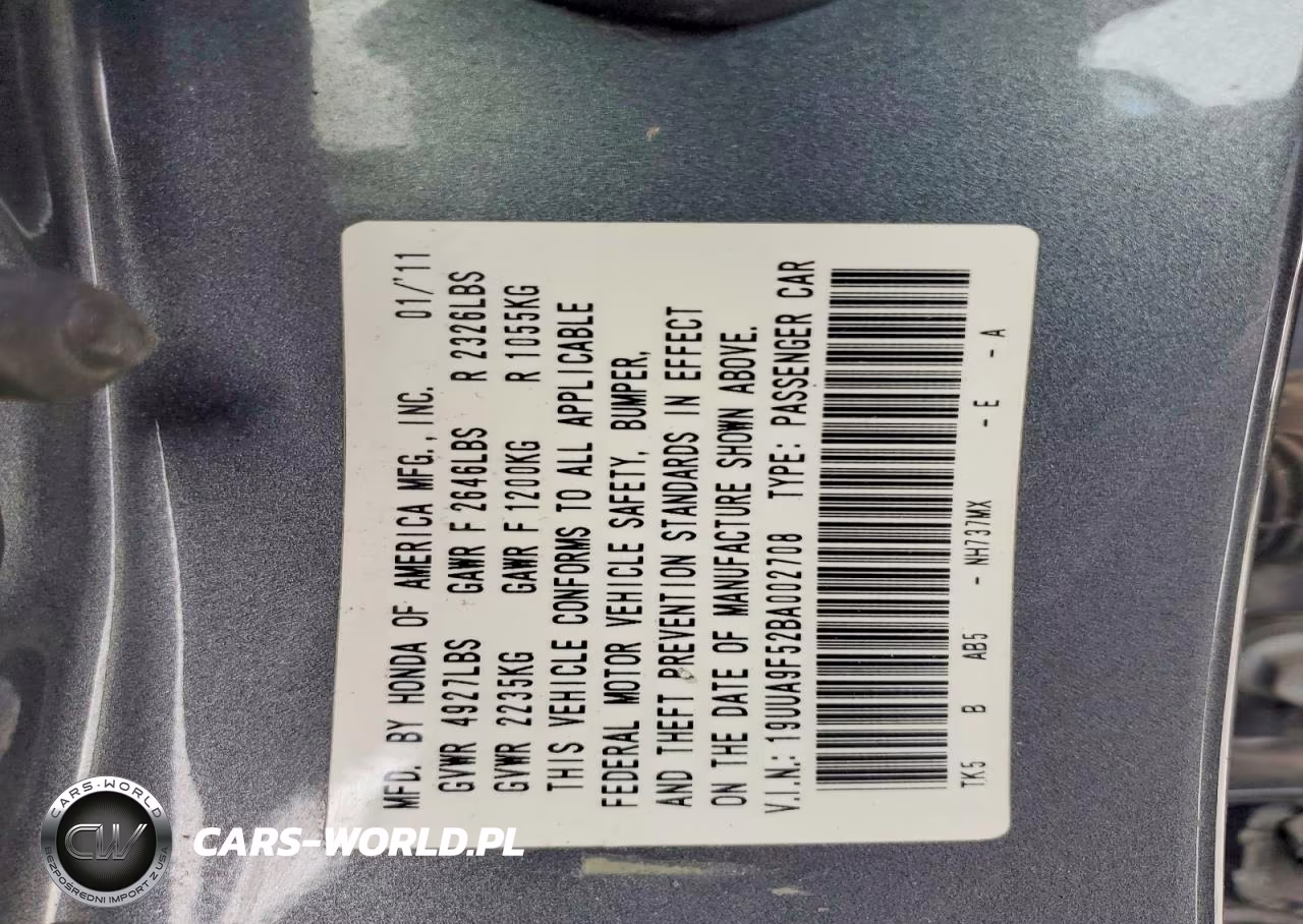 2011 Acura Tl VIN:19UUA9F52BA002708 - 12