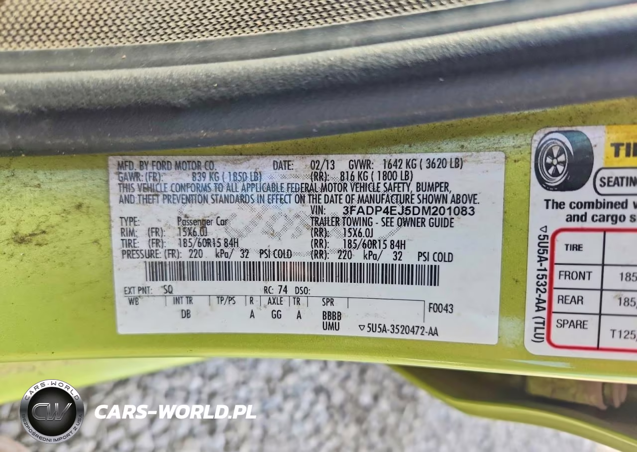 2013 Ford Fiesta Se VIN:3FADP4EJ5DM201083 - 12
