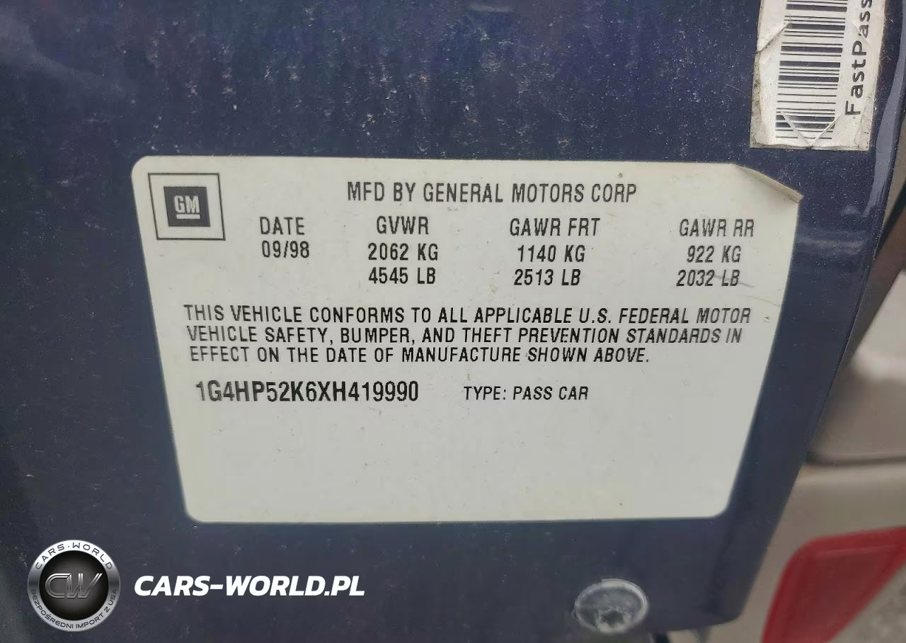 1999 Buick Lesabre Custom VIN:1G4HP52K6XH419990 - 12